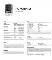 Max He Creative Medical 5-Para Patient Monitor Model PC 900PRO with 7" Display